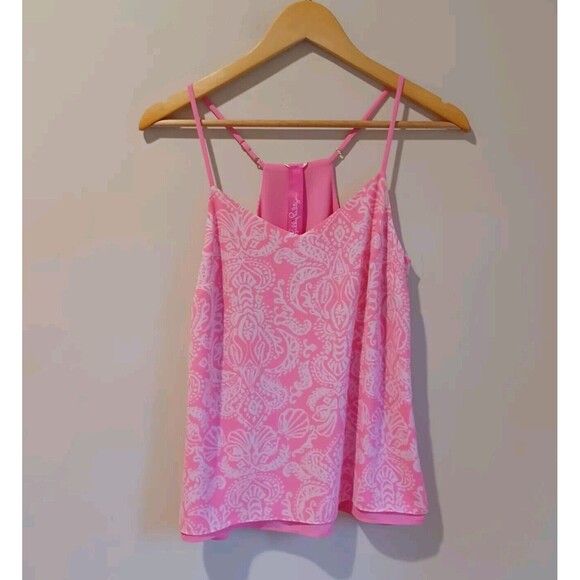 Lilly Pulitzer Tops - Lilly Pulitzer Lileeze Dusk Cami Reversible Tank Top Havana Pink Size XS
